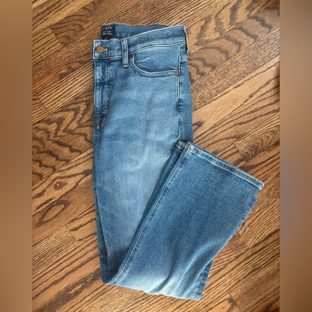 Jcrew factory mid rise flare crop